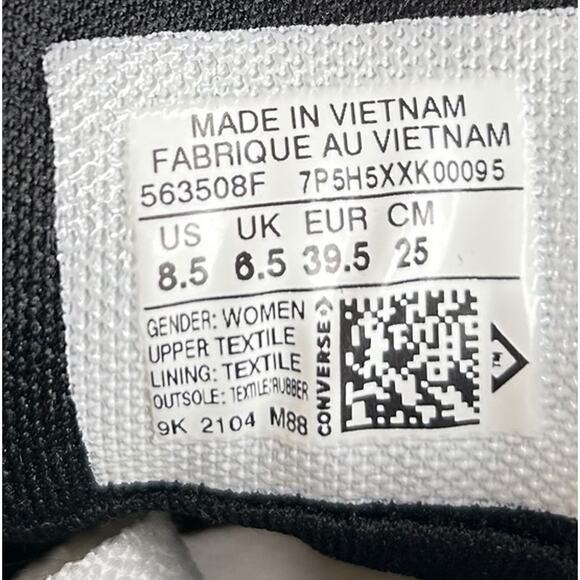 Converse Chuck Taylor Black White All Star Madison Low Top Lace Up Sneaker - Picture 5 of 6